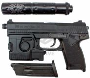 Пистолет пневм. MK23 SOCOM GNB (такт. фонарь, кейс, модератор) Black (Tokyo Marui)